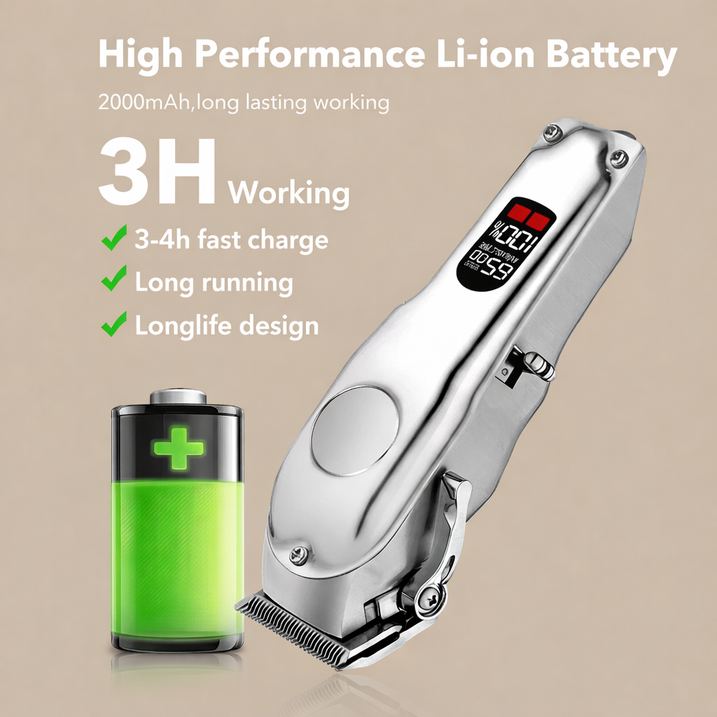 Low-Noise Cordless Pet Grooming Clippers
